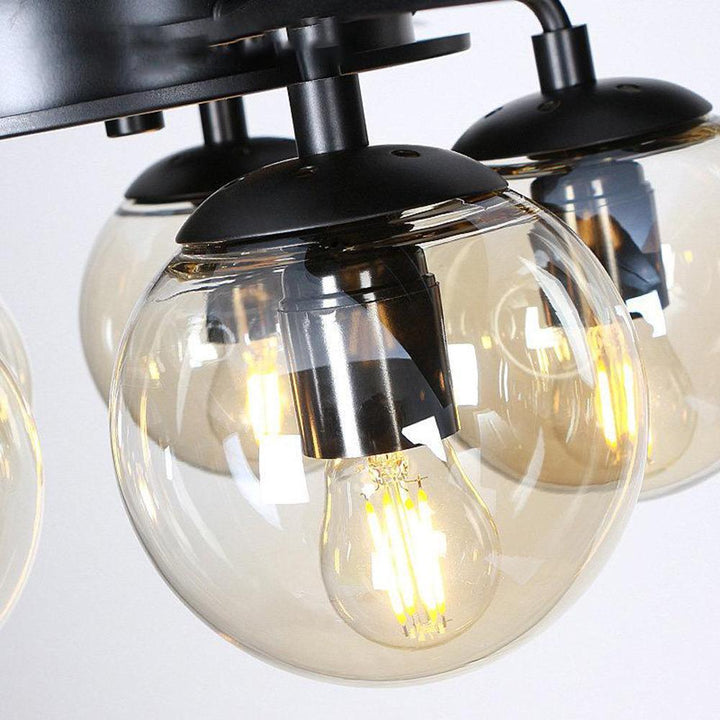 Svart Vintage Takfläkt Lampa